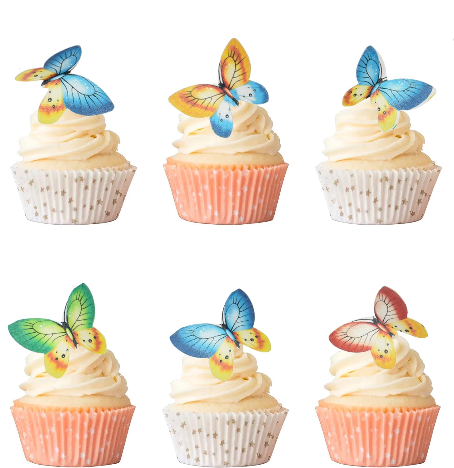 Flores Comestibles 48 Mariposas Comestibles Para Decorar Tartas - Cupcakes, Bodas Y Cumpleaños | Color Morado Papel Comestible Para Tartas