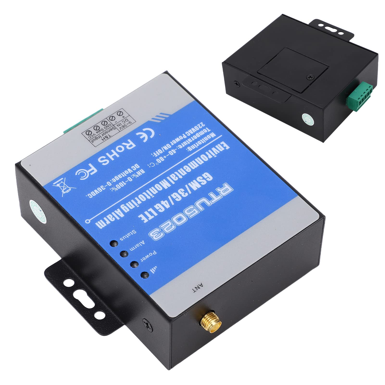 Alarma Ambiental GSM 3G 4G LTE Smart RTU5023 Monitoreo de Cortes de Energía Batería Recargable Alarma de Temperatura y Humedad para Acuarios Domésticos (Enchufe de la UE 4GL-E)