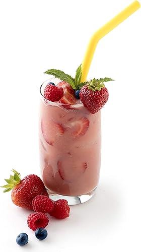 Miniatura 9 de Norpro 407 popotes de silicona reutilizables, juego de 6 con 2 cepillos de limpieza, varios colores