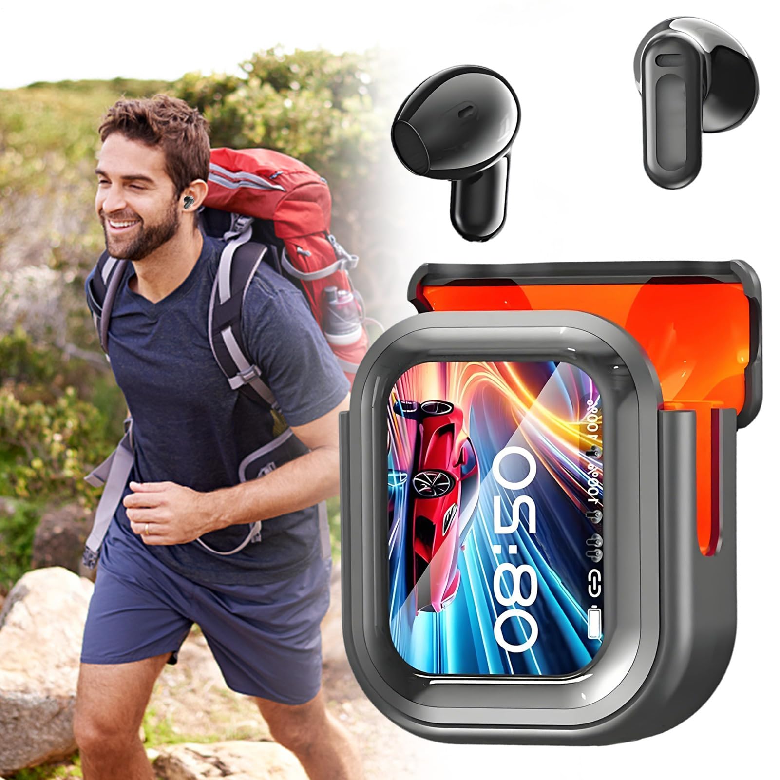 Auricolari Traduttore Di Lingue Cuffie Wireless Touchscreen Cancellazione | Auricolari Con Traduzione IA In Reale Touchscreen Per Uomo Donna Viaggi Studio Sport Lavoro Palestra Compleanno