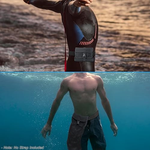 Miniatura 7 de Luwint Bolsa de malla de buceo Bolsa de malla larga Bolsa de almacenamiento multipropósito con clip de anillo D para deportes acuáticos Buceo Pesca