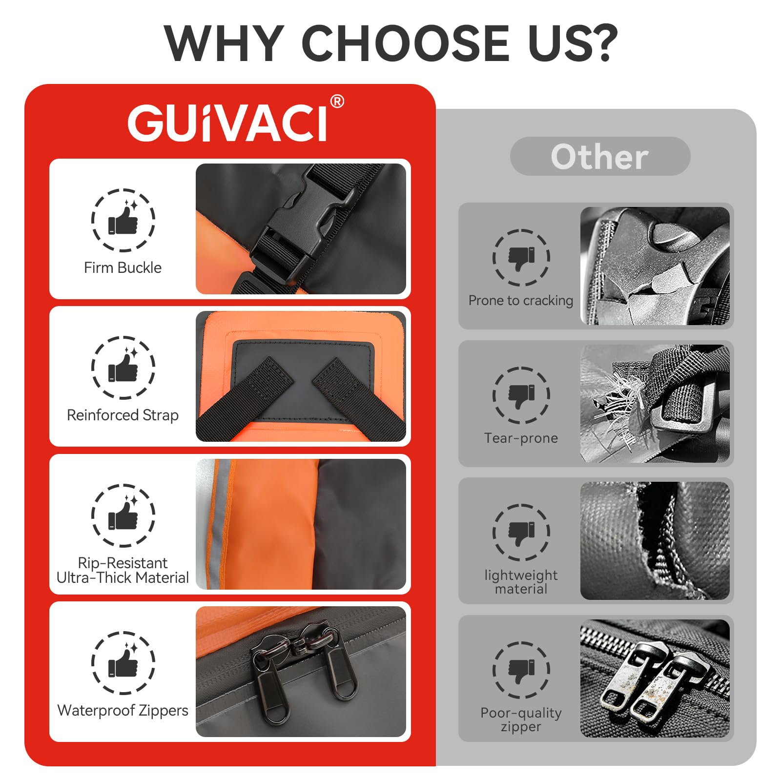 Borsa da tetto per auto, 598 l, impermeabile, 10 cinghie e 6 ganci per porta, tappetino antiscivolo e lucchetto per bagagli inclusi, per auto con/senza portapacchi