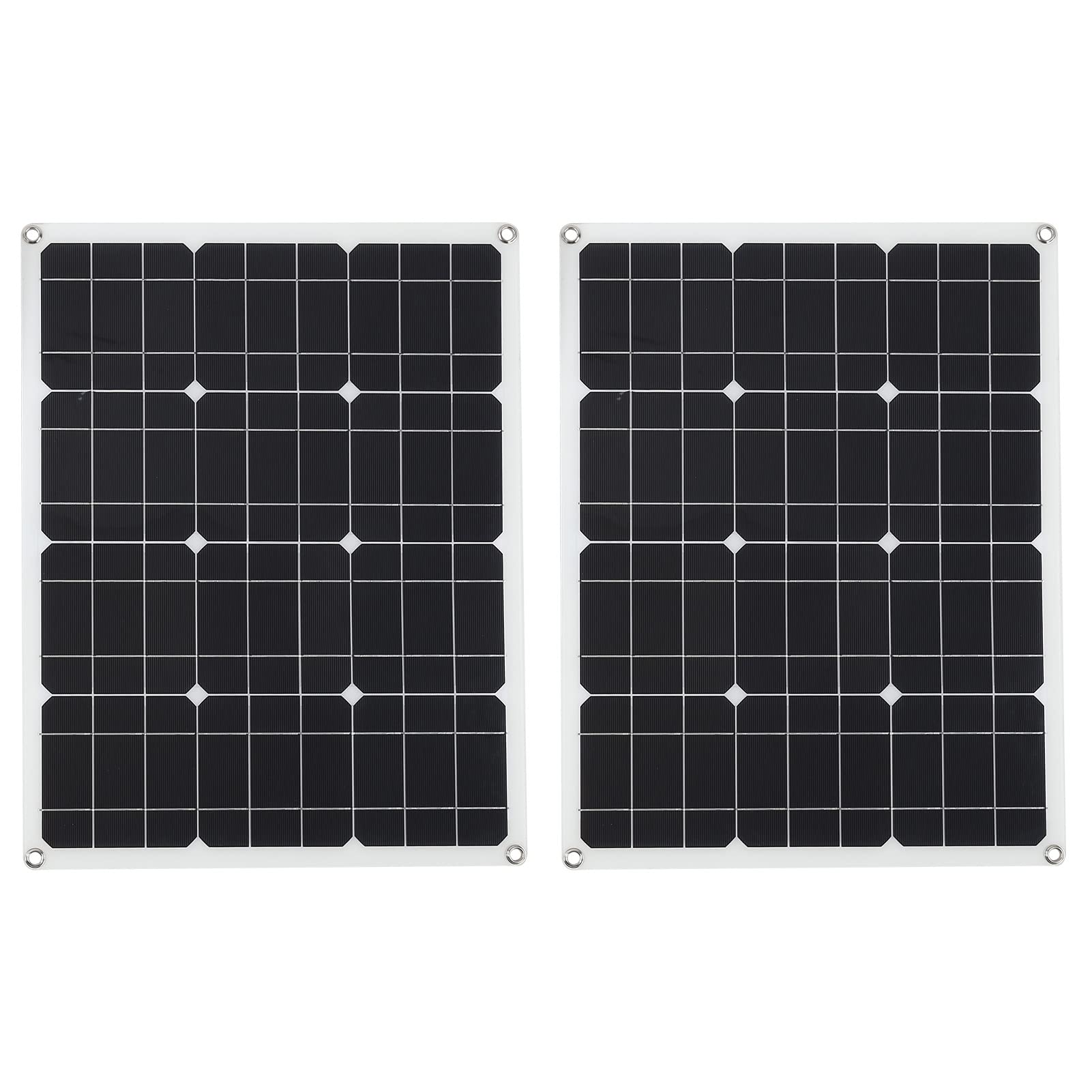 Caricabatterie Ad Alta Efficienza con Pannello Solare Monocristallino da 80 W per Viaggi All'aperto, Escursioni, Campeggio, 54x42 Cm