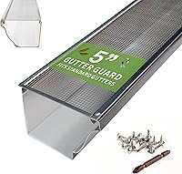 Hoopmon 5 Inch Stainless Steel Gutter Guards 100FT - High-Flow Mesh Leaf Screens for K-Style & Half-Round Gutters, Easy DIY Install, Lifetime Warranty