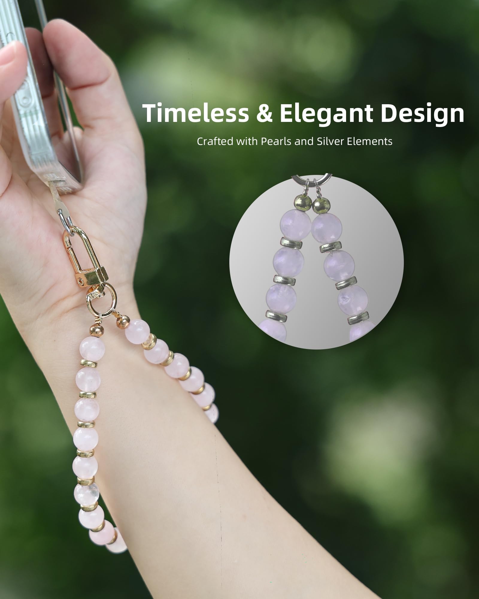 AMAYO Chaîne Universelle Pour Téléphone Et Portable, Pendentif, Cordon De Perles, Dragonne, Sangle Compatible Avec Tout, Câble En Acier, Quartz