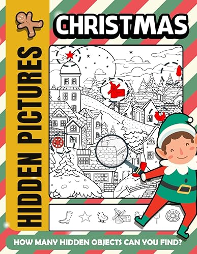 Christmas Hidden Pictures: The Great Big Search And Find Activity Book For Kids Adults, Hidden Objects, Puzzle Activity Christmas Hidden Pictures Book