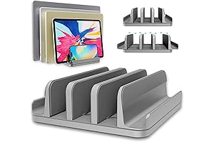 Adjustable Laptop Stand Holder with External Hard Drive Storage