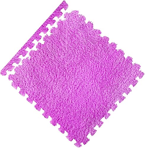 Manta polaca de 11.81 pulgadas, colores de terciopelo, poliéster, decoración cuadrada ecológica en 12 colores, 9 piezas (morado)