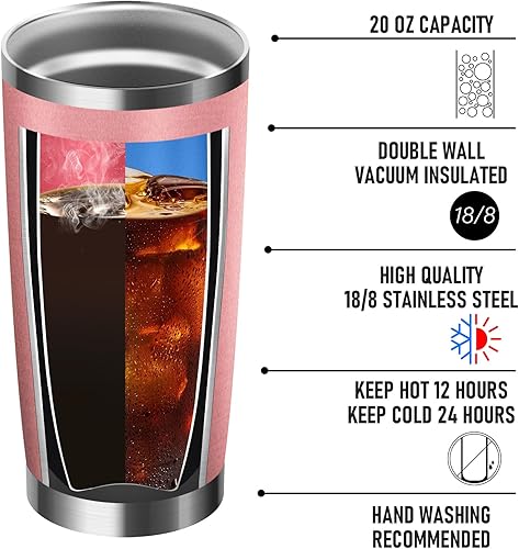 Miniatura 3 de Greys Anatomy - Vaso personalizado de acero inoxidable de 20 onzas, con aislamiento al vacío, color gris Sloan, oro rosa, taza de café, taza de café