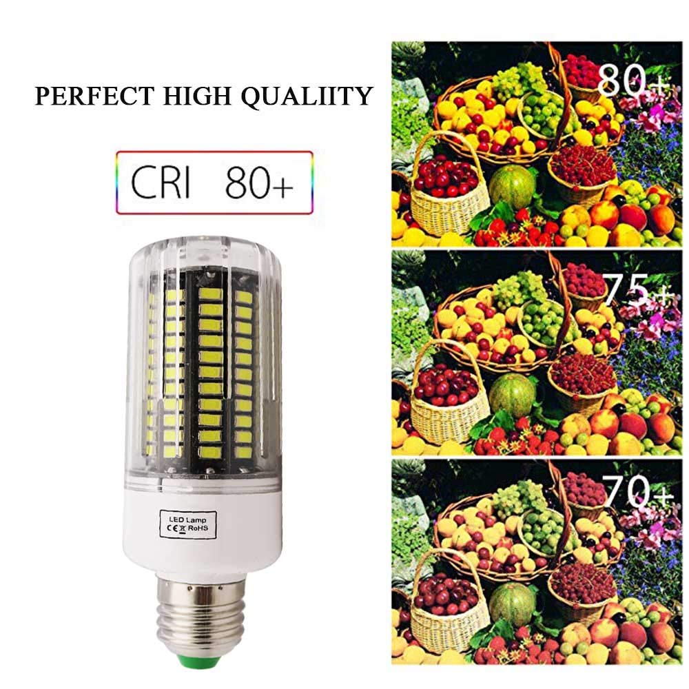 Xindaxin® (20er-Pack) LED Mais Glühbirne E27,12W Glühbirnen Entspricht 120W Halogenlampe,Kleine Edison-Schraube Kerze Leuchtmittel,6000K Kaltweiß