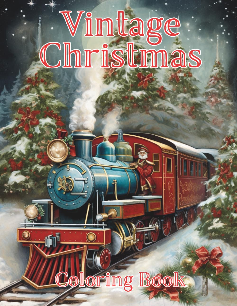 Vintage Christmas Coloring Book: A Timeless Holiday Coloring Experience for Adults