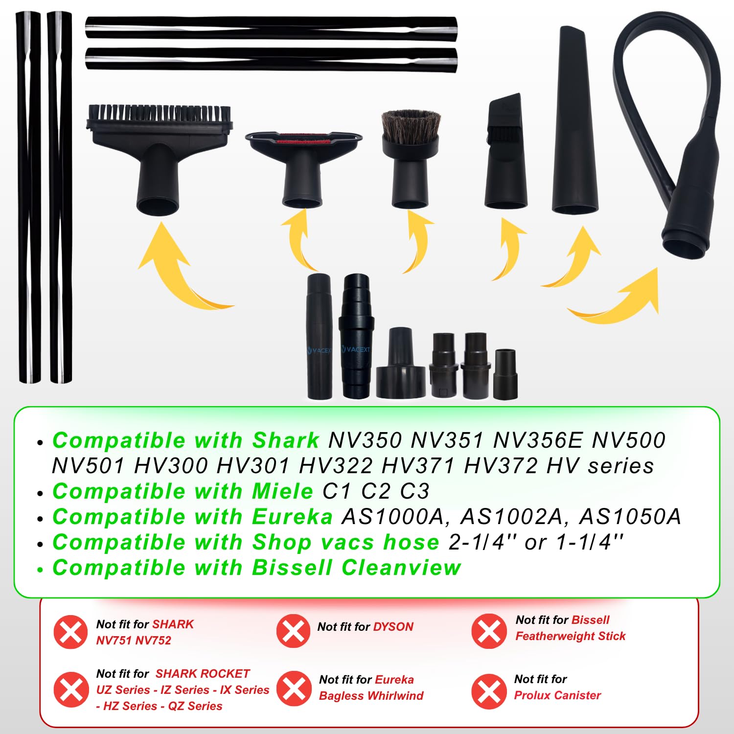 Kit di pulizia per la casa Accessori per aspirapolvere Adattatori universali per tubi flessibili per aspirapolvere Strumento flessibile per fessure per asciugatrice Pulitore per trappola per sfiato