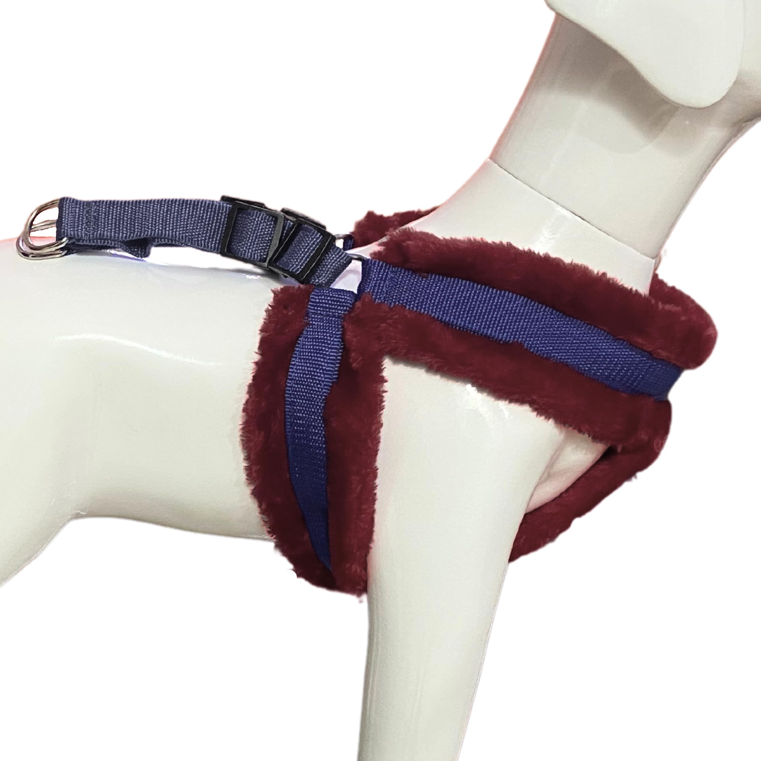 Payton Perry Fancy Soft Fur Padded Dog Body Harness, Adjustable Nylon Fabric Pet Harness (Small, Black-Brown) (B0B4KM6R2N) Amazon Price History, Amazon Price Tracker