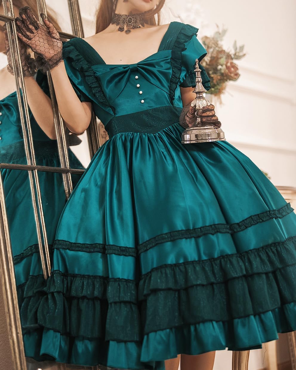 ZZEQYG Womens Victorian Lolita Dress Gothic Renaissance Rococo 1800s Dress - Image 2