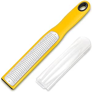 Microplane Zester Stainless Steel Lemon Zester | Multi-Purpose Grater For Cheese, Garlic, Chocolate Zester Grater