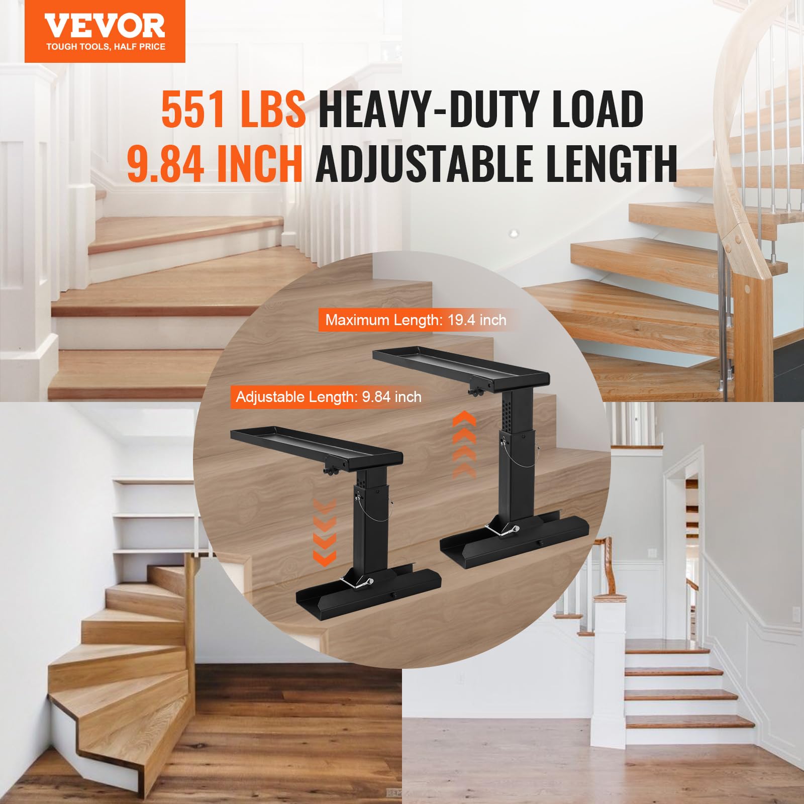 Unbranded Ladder Levler – Folding Stabilizer, 23.4 L X 11.4-18 H, Supports 551 Lbs 6 thumbnail image