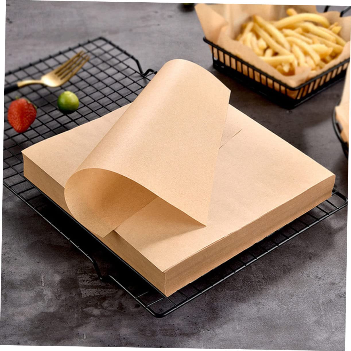 Papel Kraft Antigrasa Color Caqui 500 Hojas Absorbente y Ligero