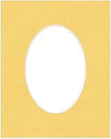 Vista 346 de CountryArtHouse Marco ovalado verde cazador de 5 x 7 pulgadas, sin ácidos, con núcleo blanco, corte biselado para fotos de 4 x 6, se adapta a marcos