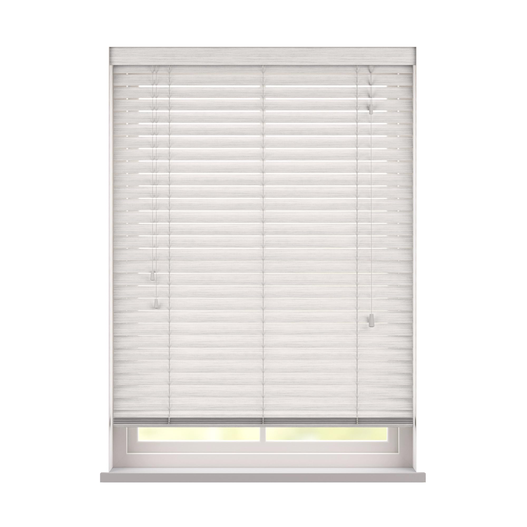Made to Measure Fine Wood Venetian Blind with Strings - White Oak