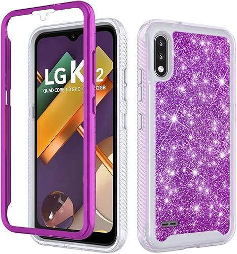 Miniatura 2 de Compatible con LG K22, LG K32K22+ Plus con protector de pantalla incorporado, funda protectora de cuerpo completo a prueba de golpes, mate,