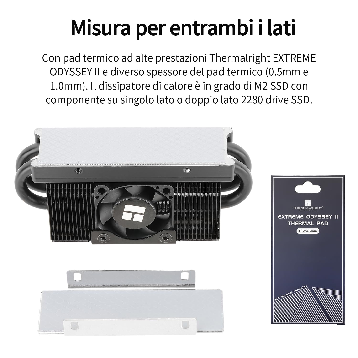 TR HR10 2280 PRO Negro SSD Enfriador, Disipador de calor de doble cara, Puerta almohadilla de silicona de 14,8 W/m.k, Incluye 4 tubos de calor, Proceso de reflujo