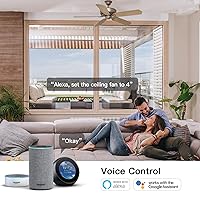 Vista 4 de TREATLIFE Smart Fan Switch, 4 Speed Fan Switch for Ceiling Fan, Neutral Wire Required, 2.4GHz WiFi Smart Ceiling Fan Control Works with Alexa