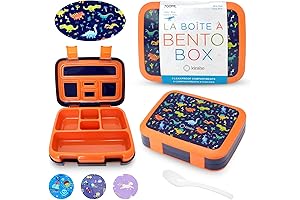 Boys Bento Lunch Box: Vibrant Dinosaur Design for Toddlers