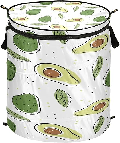 tinas totes caja de almacenamiento plegable para tela Color Aguacate Fruta Tropical Fruta, canastas para ropa sucia