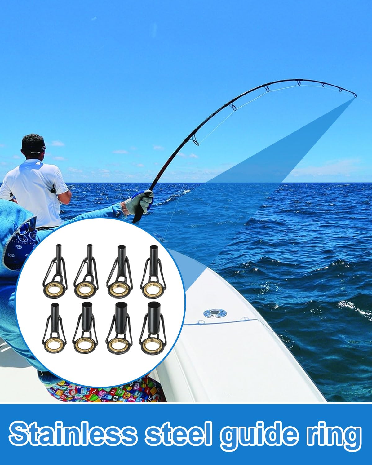 Lenza Da Pesca Kit Réparation Canne à Pêche PEXIVOZ 16 Pièces