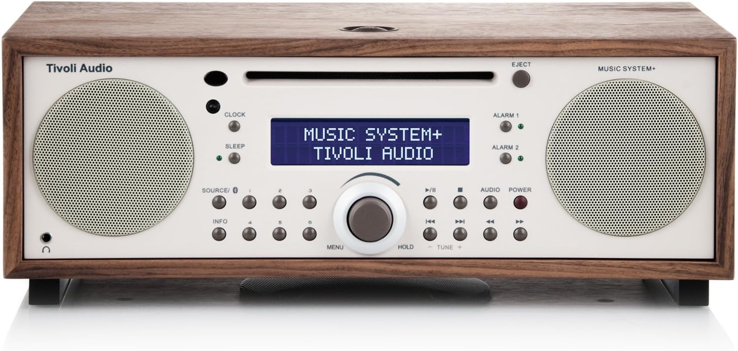 Tivoli Audio Music System+ - Bluetooth Enabled All-In-One DAB/ FM Hi-Fi System - Walnut/ Beige