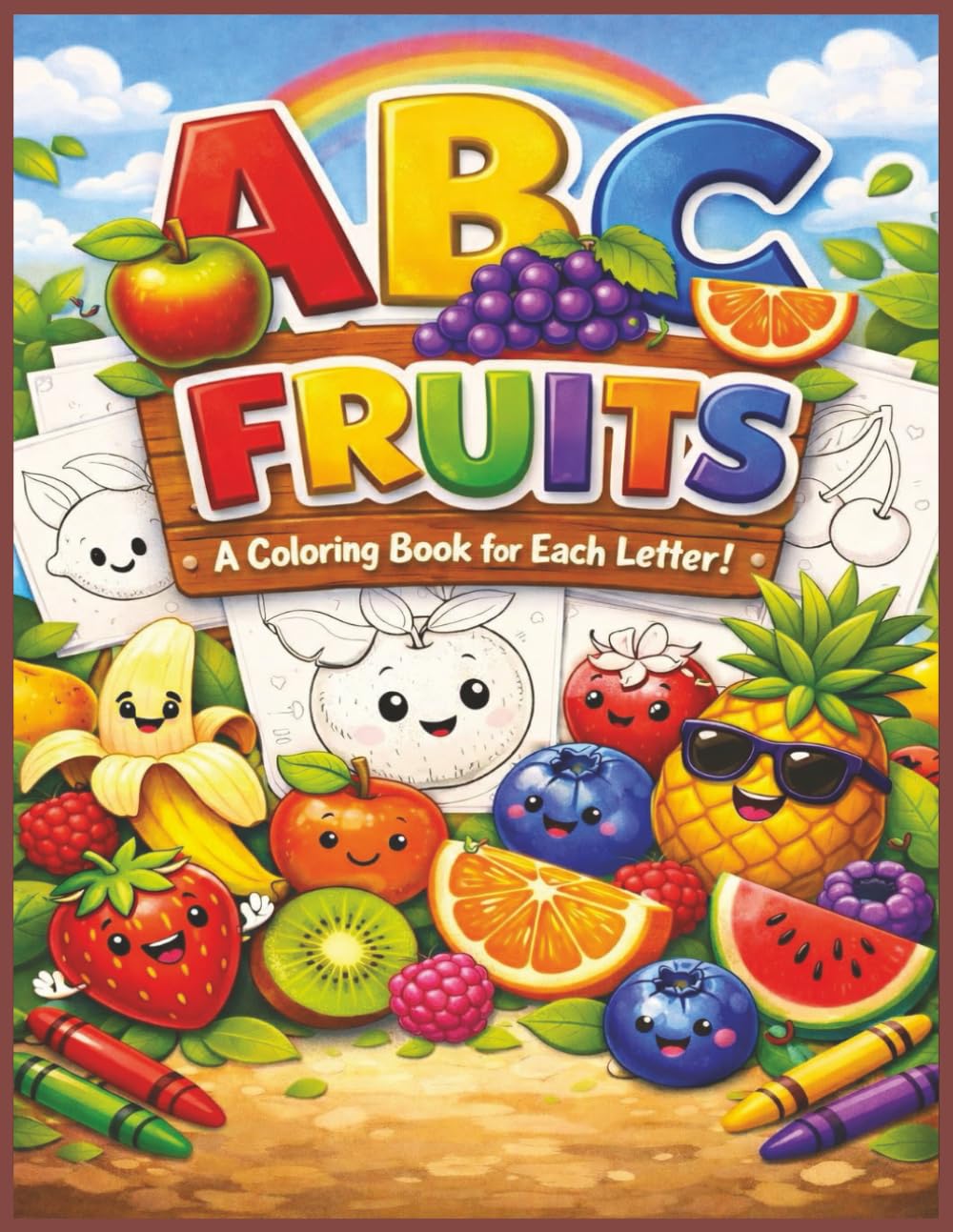ABC Fruit Coloring: A fun and simple coloring book for early learners