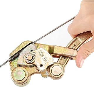 MUKLEI 1 Ton 2204 Lbs Cable Grip, High Strength Wire Gripper Rope Jaw Puller, Steel Cable Pulling Tool for Wire Rope, Cable Size Range 1/10 Inch to 2/3 Inch