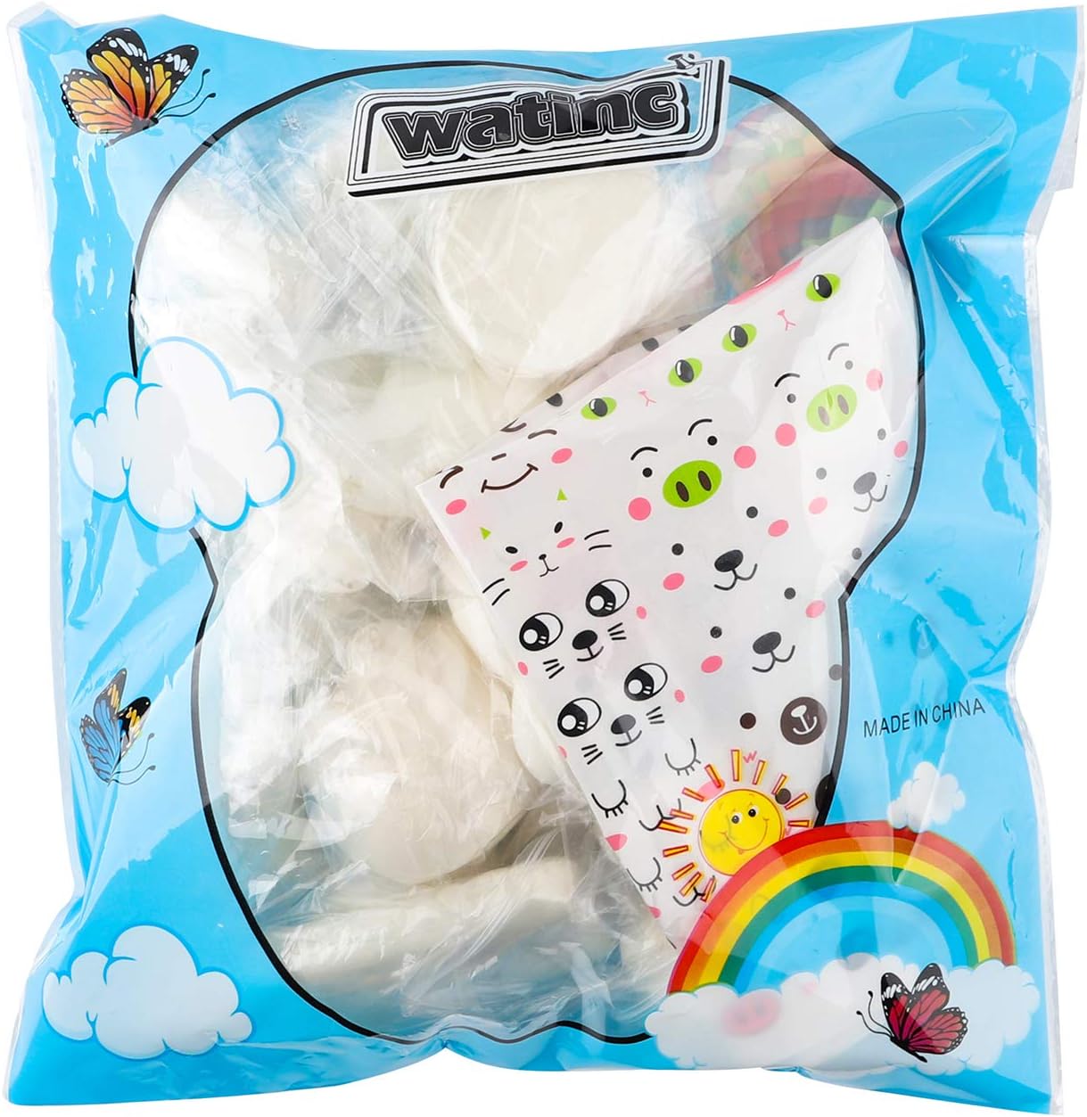 WATINC Random 30 Pcs DIY Squeeze Toys Cream Scented Kawaii Simulation Lovely Toy Medium Mini Soft Food Squeeze Bread Toys Keychains, Phone Straps, Bonus Random Stickers