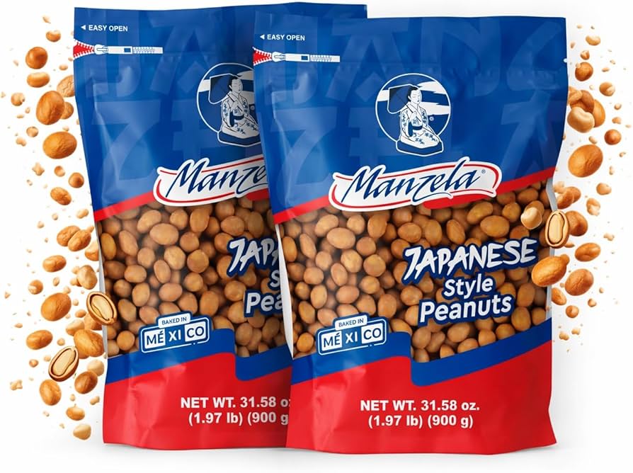 Amazon.com : Manzela Crunchy Japanese-Style Flavor Peanuts | Large