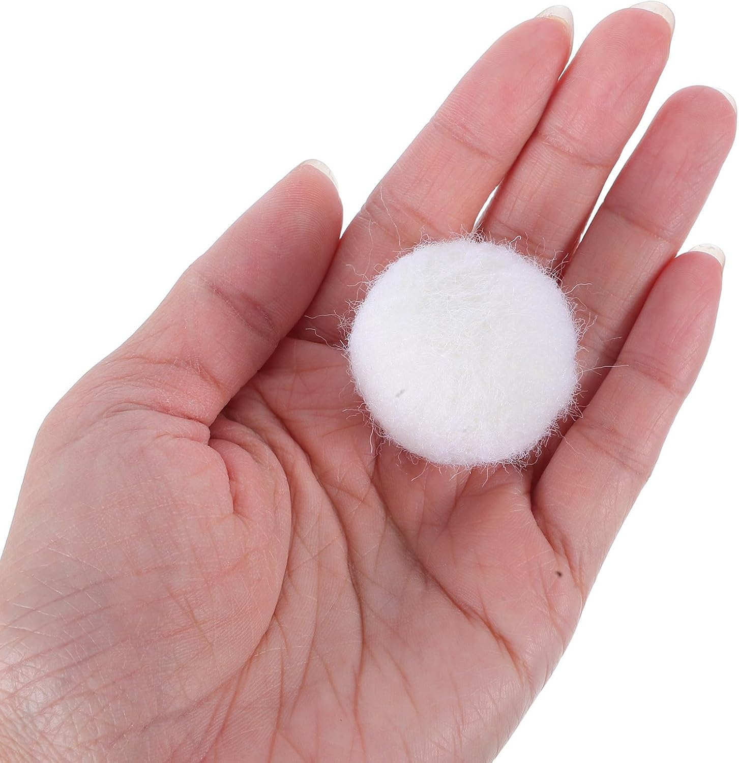ORFOFE 20pcs White Wool Felt Balls for Crafts, Versatile Handmade Pom Pom Balls Foam Core, Comfortable and Sturdy Decorative Woolen Beads for DIY Projects and Home Decorations