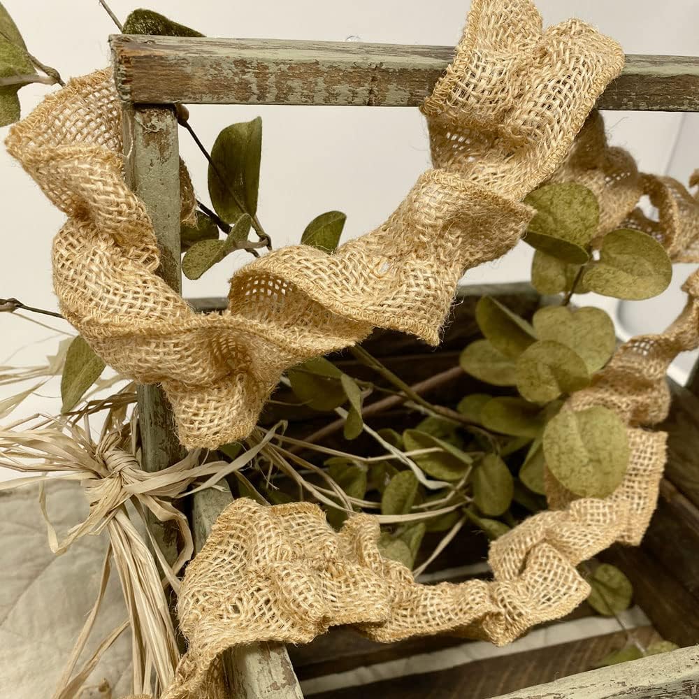 3 Rolls - 2 inch x 48 inch Ruffled Burlap Craft or Bulletin Board Trim by Jubilee Creative Studio