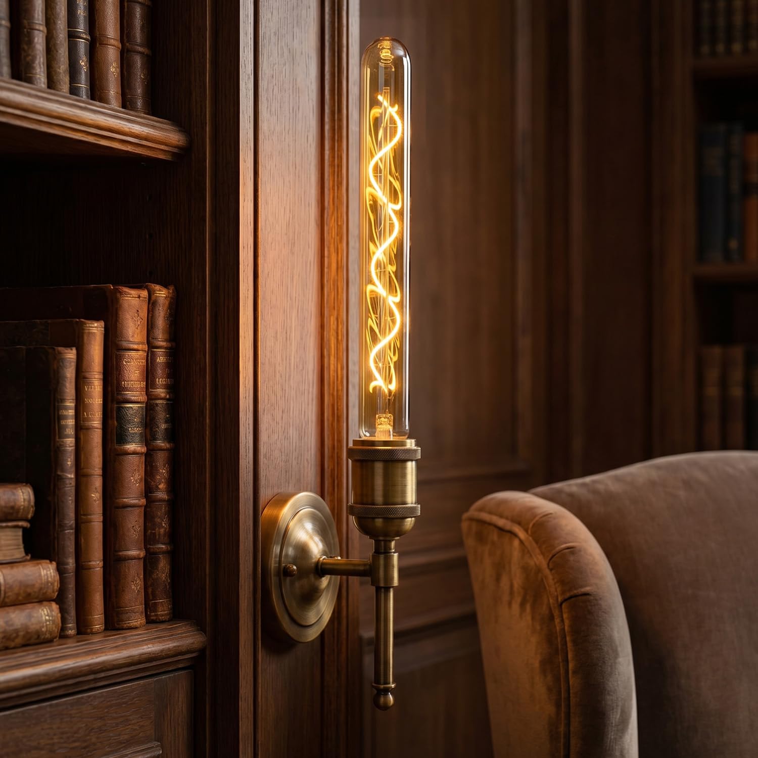 Edison Retrò Lampadina E27, E27 LED Retrò Lampadina 4W Regolabile 30 cm di Lunghezza T30 Retro Lampadine LED luce vetro custodia decorazione soggiorno, caffè e bar - 4 pezzi