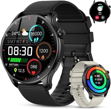 Smart Watch for Men Women Fitness: Make Answer Call Smart Watches for Men Digital Watches Waterproof Running Step Tracker Smartwatch Android Phone iPhone Samsung Compatible Sleep Heart Rate Monitor