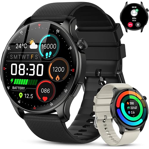 Smart Watch for Men Women Fitness: Make Answer Call Smart Watches for Men Digital Watches Waterproof Running Step Tracker Smartwatch Android Phone iPhone Samsung Compatible Sleep Heart Rate Monitor