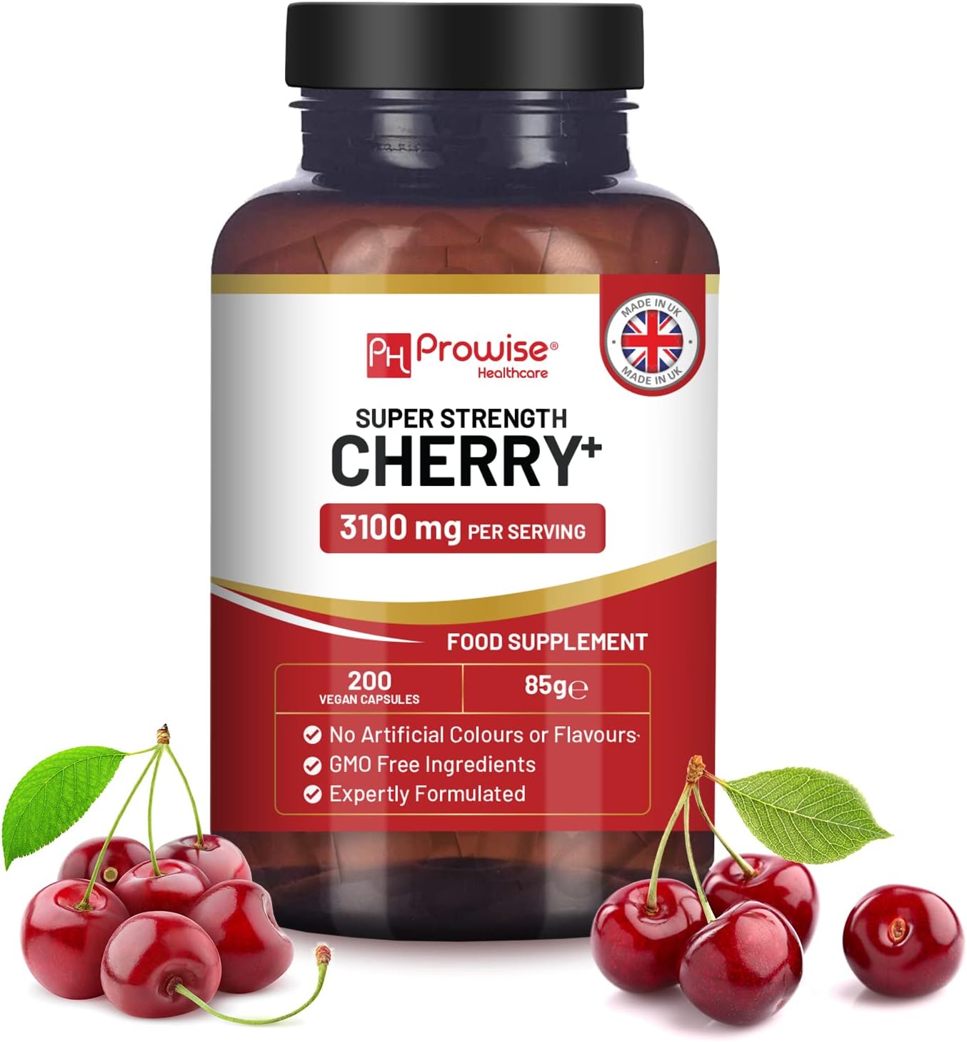 Montmorency Cherry 3100mg 200 Vegan Capsules I Cherry