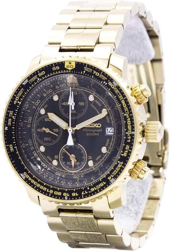 79%OFF!】 セイコー SEIKO パイロット アラーム クロノグラフ 200M