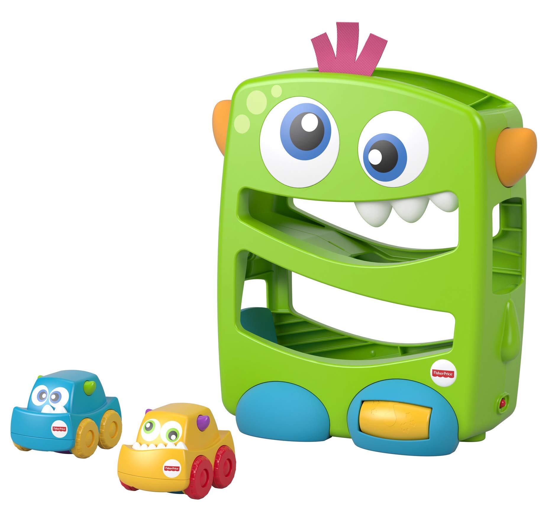 Fisher-Price - Mostriciattolo con Rampa e Veicoli, Giocattolo per Bambini 6+ Mesi, FYL40