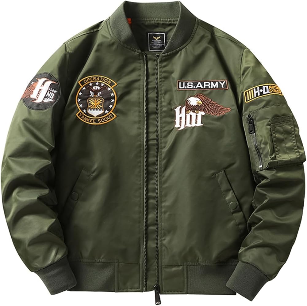 Amazon | [RAMEMO] フライトジャケット ma-1 メンズ ブルゾン