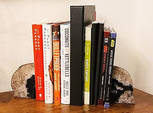 Miniatura 10 de AMOYSTONE - Sujetalibros decorativo de ágata para oficina, resistente, con protectores de goma, 1 par