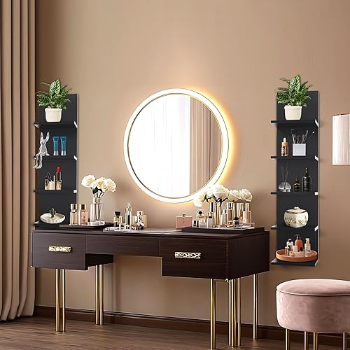 Miniatura 2 de Homaterial Estante de pared de 5 niveles, estantes montados en la pared para sala de estar, dormitorio, estantes flotantes organizadores de