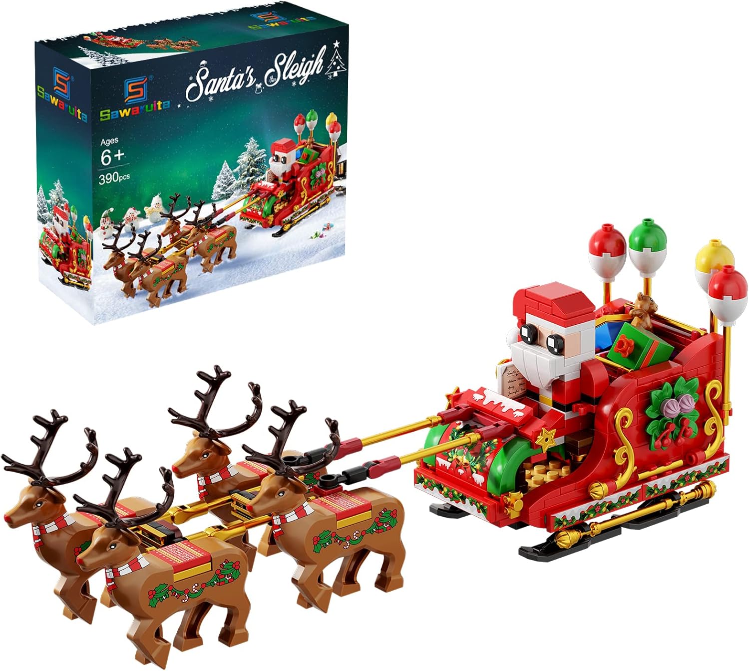 Christmas Santa's Sleigh Building Sets,Christmas Santa and