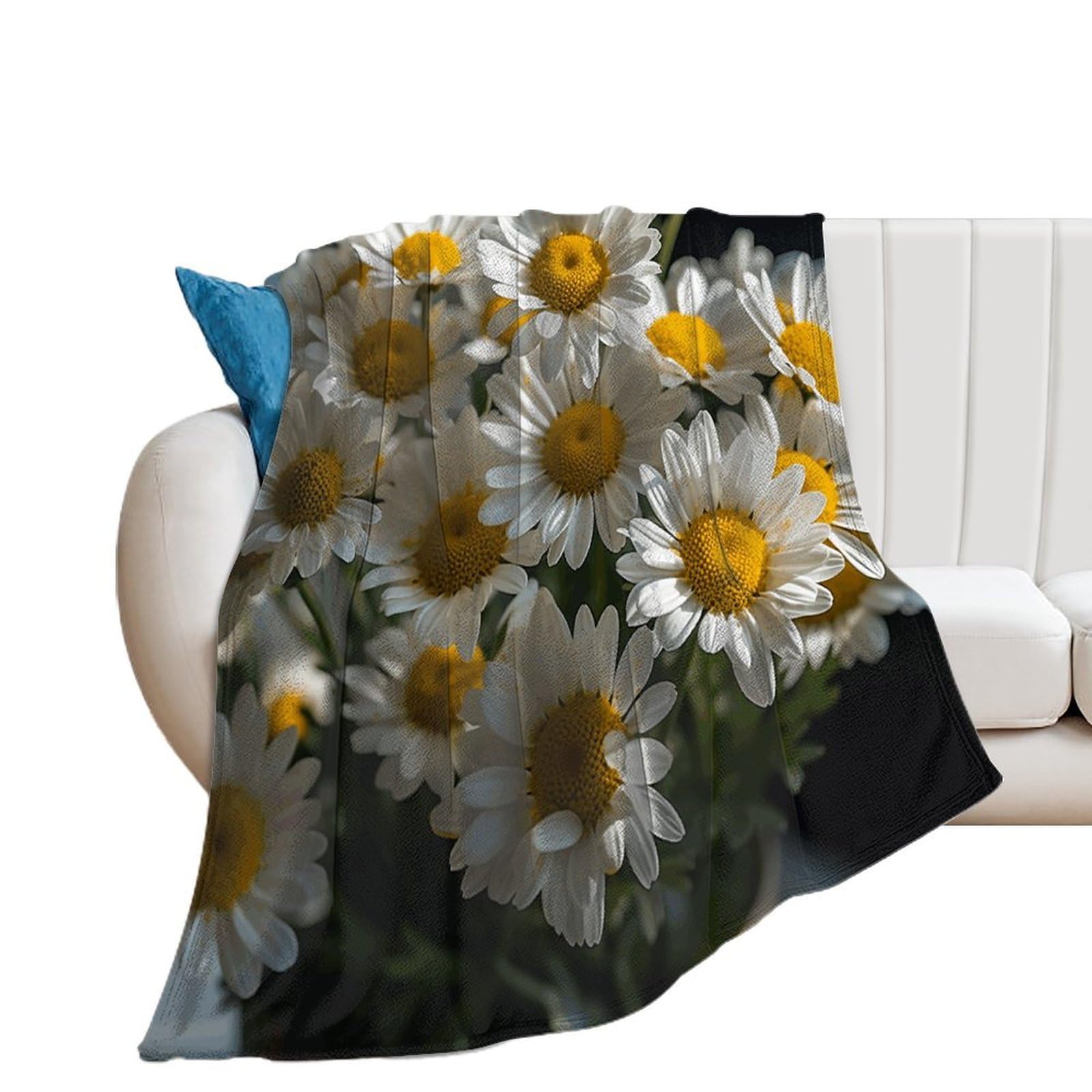 Handful of Daisies Throw Blanket for Couch Super Soft Warm Lightweight Throw Blankets Cozy Flannel Bed Blanket Cute Decorative Blankets for All Seasons Home Decor Gift 30"*40"（76 * 100cm）