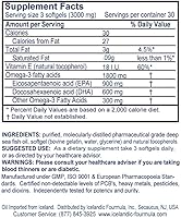Vista 2 de Aceite de pescado islandés Fourmula cuádruple fuerza omega-3 3000 mg de alto DHA y EPA - Paquete de 3