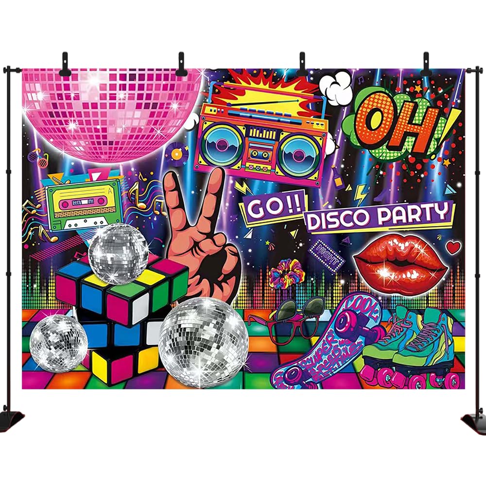 7X5FT Graffiti 80's 90's Birthday Backdrop Urban Retro Birthday Party Background Hip Hop Rock Birthday Party Cake Table Decoration Banner Photo Booth