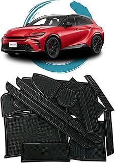ruiya 2023 新型 トヨタ クラウン スポーツ 専用 ラバーマット ドアポケット マット インテリアラバーマット 滑り止めシート ポケットマット 引っ掻きキズ防止 ノイズ軽減 14枚 クラウンスポーツ アクセサリー カスタムパーツ(黒)